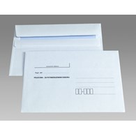 Koperty białe C6 SK ZPO tył 114x162mm poddruk niebieski 75g 500 szt.