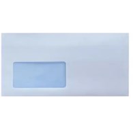 Koperty białe DL SK okno lewe 110x220mm poddruk niebieski 80g 1000 szt.