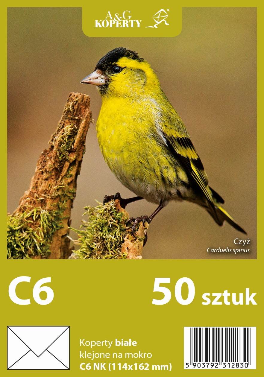 Koperty białe C6 NK (114 x 162 mm) 50 szt.