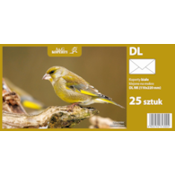 Koperty białe DL NK (110 x 220 mm) 25 szt.