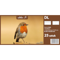 Koperty białe DL SK z okienkiem prawym (110 x 220 mm) 25 szt.