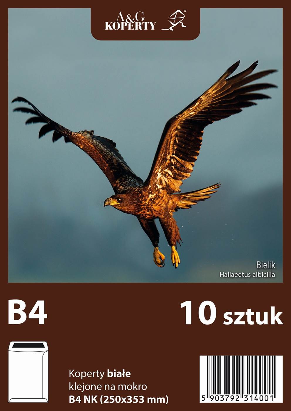 Koperty białe B4 NK (250 x 353 mm) 10 szt.