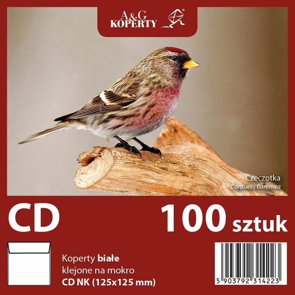 Koperty białe CD NK (125 x 125 mm) 100 szt.