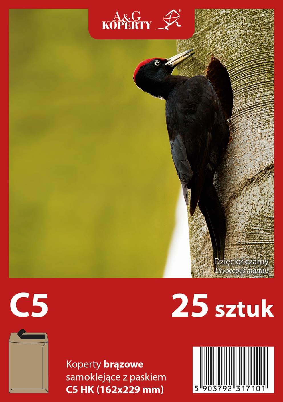 Koperty brązowe C5 HK (162 x 229 mm) 25 szt.