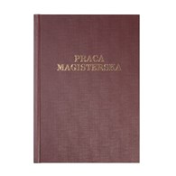 Okładka twarda z napisem - O.HARD Classic - 304 x 212 mm (A4+ pionowa) - Praca Magisterska A BORDOWA OPUS