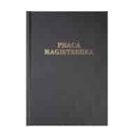 Okładka twarda z napisem - O.HARD Classic - 304 x 212 mm (A4+ pionowa) - Praca Magisterska CZARNA OPUS