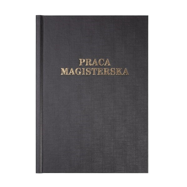 Okładka twarda z napisem - O.HARD Classic - 304 x 212 mm (A4+ pionowa) - Praca Magisterska CZARNA OPUS