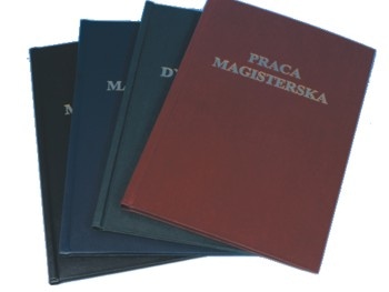 Okładka kanałowa HC Classic 304x212 czarna PM op10 OPUS napis-praca magisterska