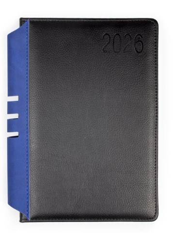 O.Diary A5, Jowisz, czarno-niebieski, na rok 2026 układ dzienny