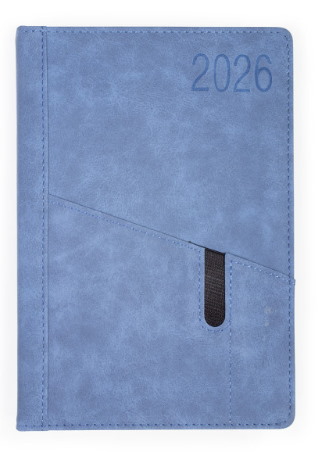 O.Diary A5, Saturn, niebieski, na rok 2026 ukł.dzienny