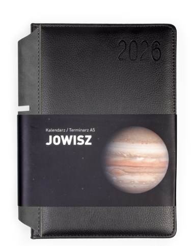 O.Diary A5, Jowisz, czarno-czarny, na rok 2026 układ dzienny