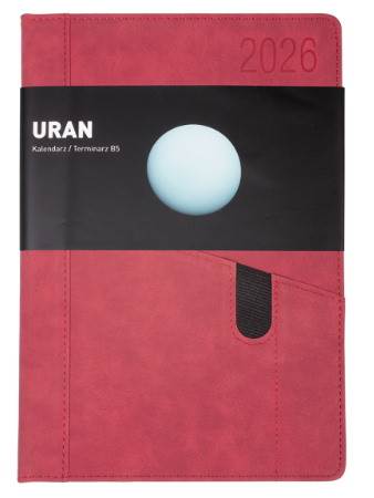 O.Diary B5, Uran, czerwony, na rok 2026 tydzień na stronie