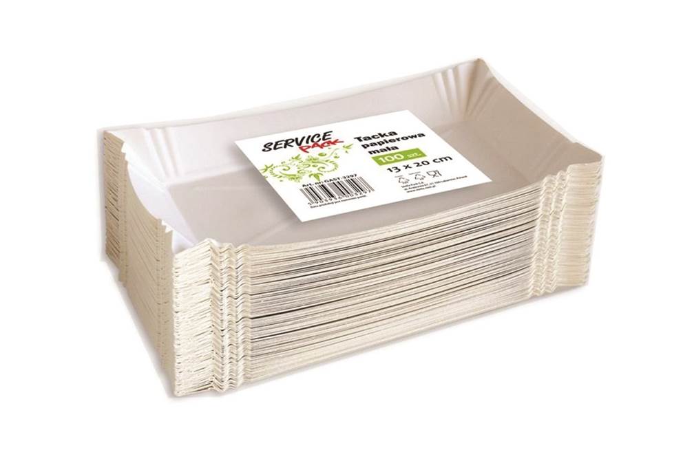 Tacki papierowe STELLA, małe, 100 szt., białe