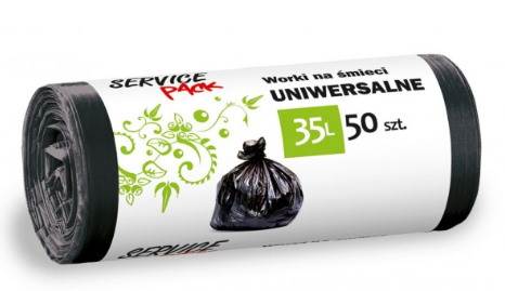 Worki na śmieci STELLA HDLD, 35l 50 szt. czarne