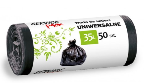 Worki na śmieci STELLA HDLD, 35l 50 szt. czarne