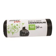 Worki na śmieci STELLA, HDLD, 60l, 50 szt., czarne