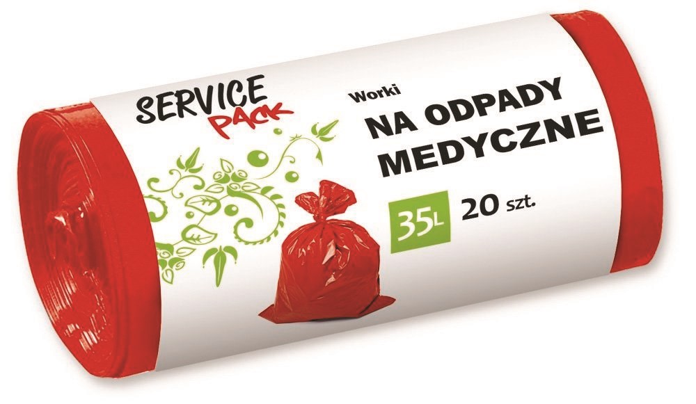 Worki na odpady medyczne STELLA, LDPE, 35 l, 20 szt.