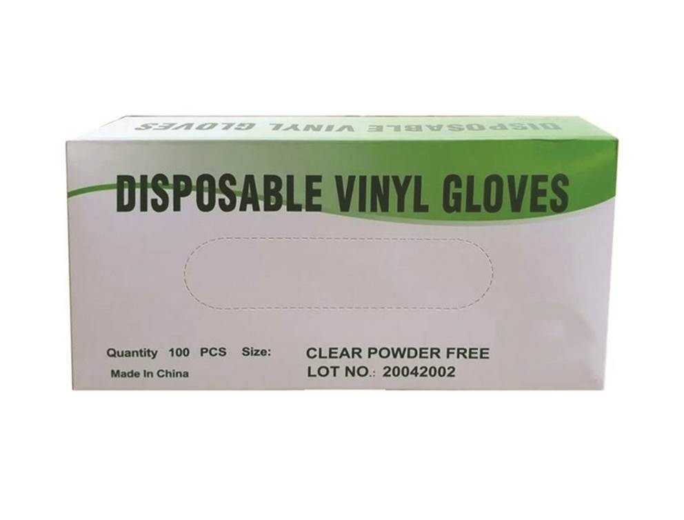 Rękawice winylowe STELLA, 100 szt., L, białe