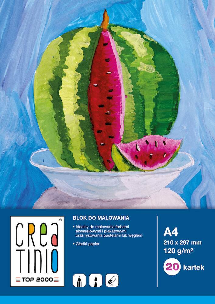 BLOK DO MALOWANIA TOP 2000 CREATINIO A3 20K 120G BIAŁY