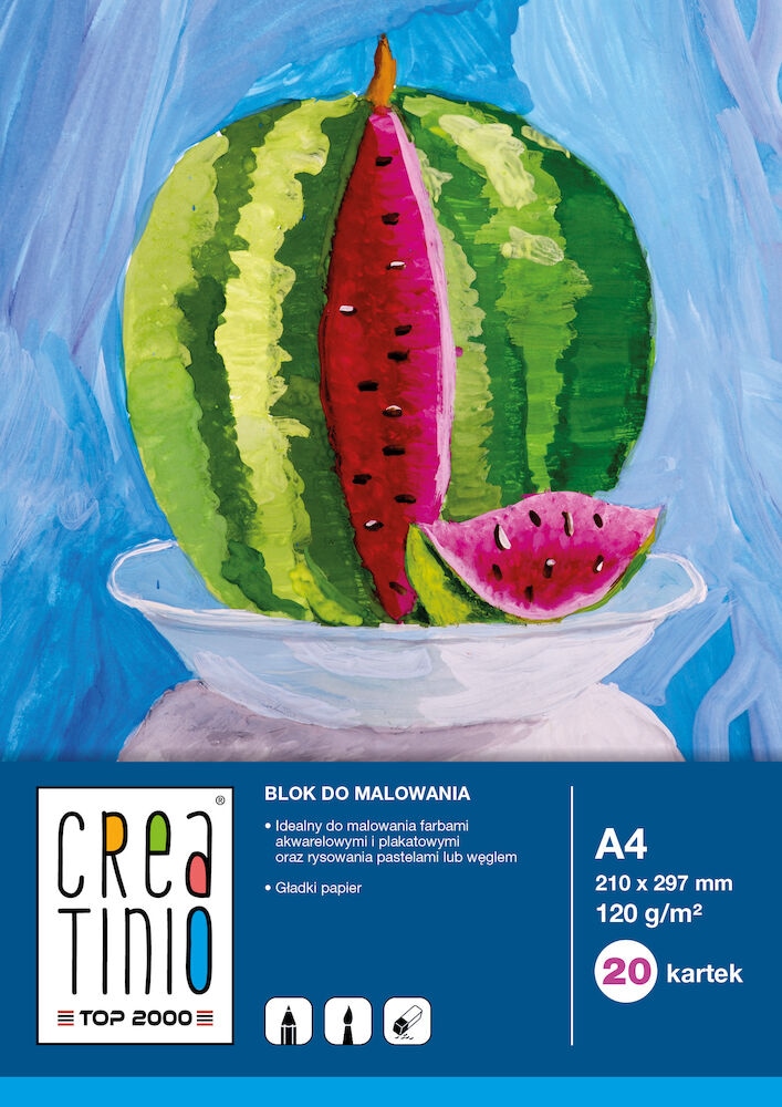 BLOK DO MALOWANIA TOP 2000 CREATINIO A3 20K 120G BIAŁY