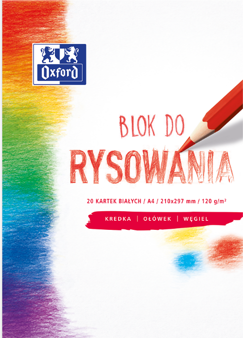 BLOK DO RYSOWANIA OXFORD A4 20K 120G BIAŁY