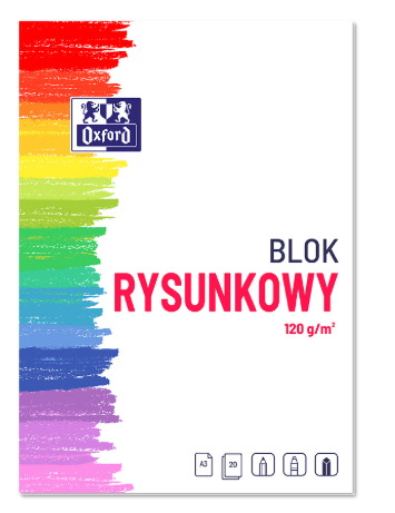 BLOK DO RYSOWANIA OXFORD A3 20K 120G BIAŁY