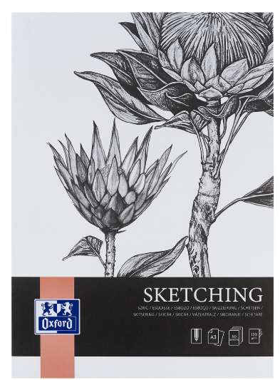 BLOK SZKICOWY OXFORD A3 50K 120G KLEJONY PO DŁUŻSZYM BOKU