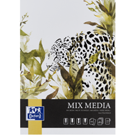 BLOK MIX MEDIA OXFORD A4 25K 225G KLEJONY PO KRÓTSZYM BOKU