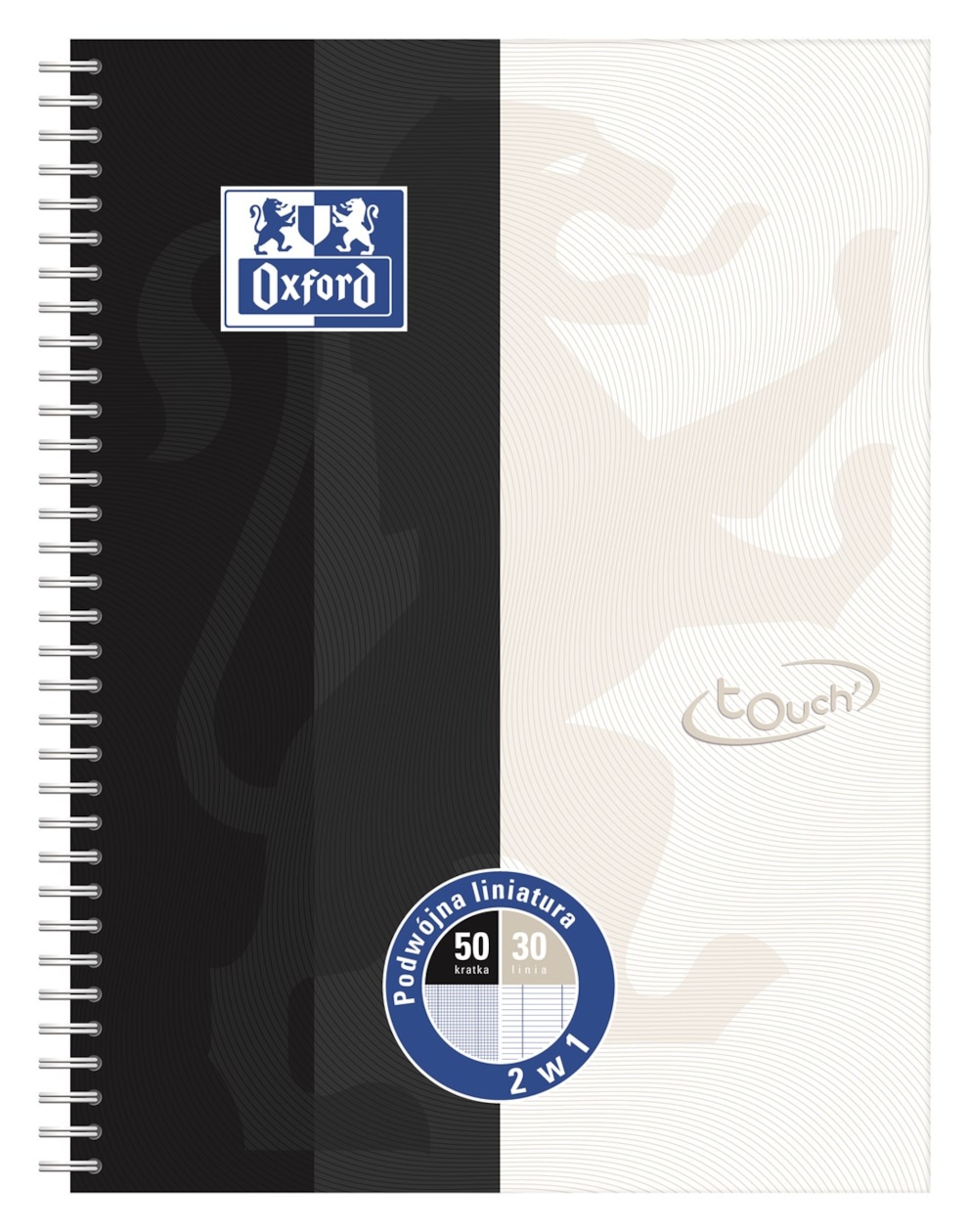KOŁOZESZYT OXFORD TOUCH 2SPI A4+ 90G 80K K5+L9