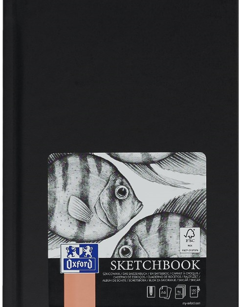 SZKICOWNIK OXFORD SKETCHBOOK SZYTY A6 96K 100G CZARNY