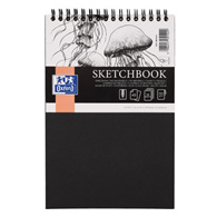 SZKICOWNIK OXFORD SKETCHBOOK PODWÓJNA SPIRALA A5 50K 100G CZARNY