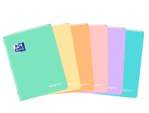 ZESZYT OXFORD PP EASYBOOK PASTEL A4 60K 90G K5X5M MIX