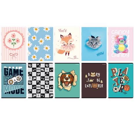 ZESZYT TOP 2000 BASIC A5/16K LINIA PODWÓJNA KOLOROWA