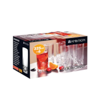 Komplet 6 szklanek Diamond 325 ml