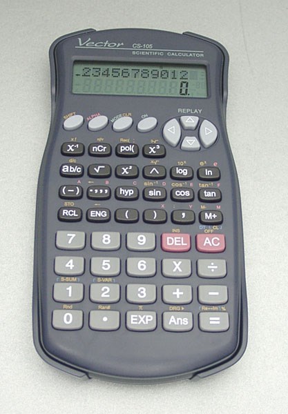 Kalkulator naukowy VECTOR KAV CS-105, 240 funkcji, 80x170mm, czarny