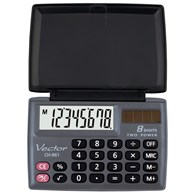 Kalkulator kieszonkowy VECTOR KAV CH-861, 8-cyfrowy, 87x58mm, czarny