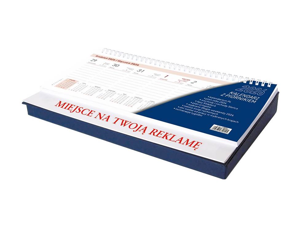 Kalendarz biurkowy  z piórnikiem