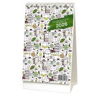 Kalendarz biurkowy stojący trójdzielny 2026