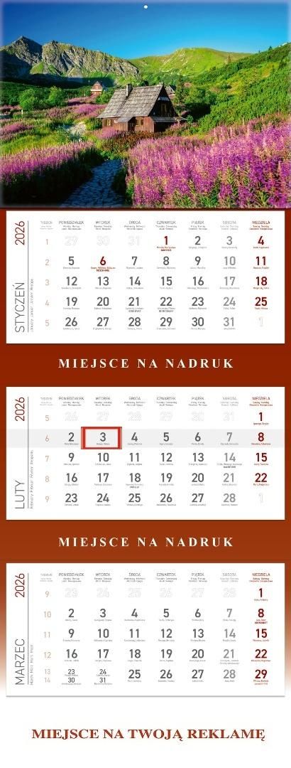 Kalendarz ścienny trójdzielny 2026 Hala Gąsienicowa


wymiar kalendarium 134x282mm
wymiar głowki 210x295