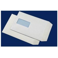 Koperty białe C5 HK kb okno lewe 162x229mm poddruk niebieski 90g 500 szt.