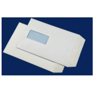 Koperty białe C5 HK kb okno lewe 162x229mm poddruk niebieski 90g 500 szt.