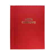 Teczka Akt Osobowych, oklejana, sztywny grzbiet, z treścią, bordo