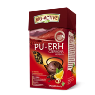 Herbata czerwona liściasta cytrynowa Pu-Erh Big Active 100 g
