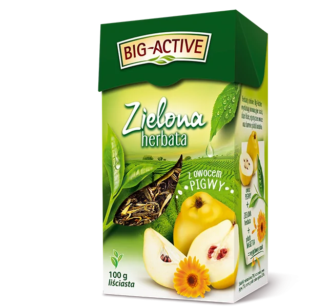 Herbata zielona liściasta owocowa pigwa Big Active 100 g