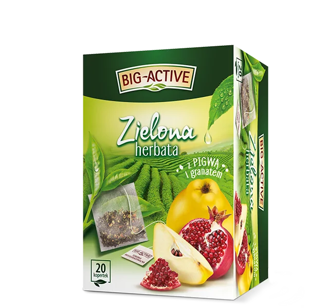 Herbata zielona owocowa pigwa i granat Big Active 20 kopertek