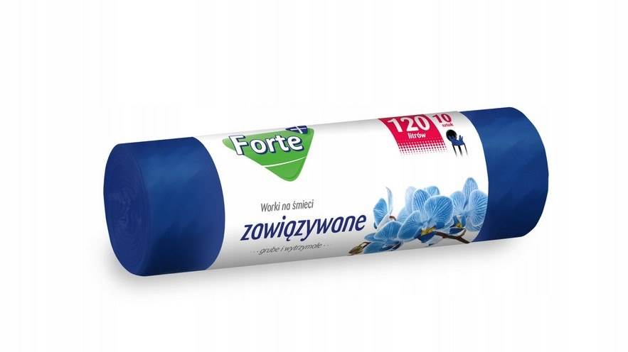 Worki na śmieci 120L op10 LDPE  FORTE zawiązyw extra grube