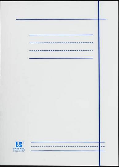 Teczka z gumką biała A4 400g nadruk Barbara