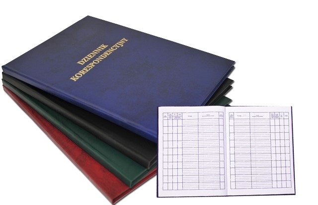 Dziennik korespondencyjny bordowy 300 kartek Barbara