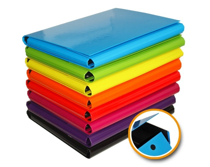 Teczka skrzydłowa z rzepem czarna A4 20mm Barbara