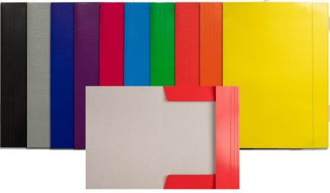 Teczka z gumką pomarańczowa lakierowana A4 350g Barbara